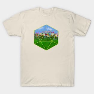 Flower Adventure D20 Dice Dungeons and Dragons T-Shirt